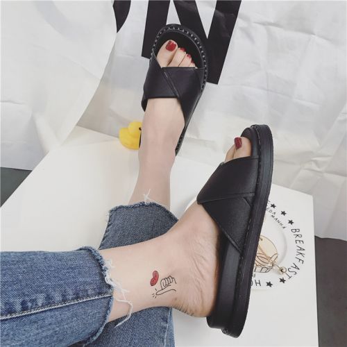 Sandales femme en PU - semelle caoutchouc Ref 2666902