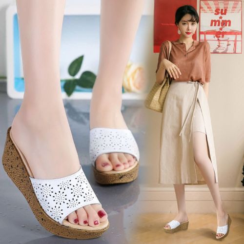 Sandales femme MIRKALIE en revetement cuir de vache fendu - semelle polyurethane Ref 2666928