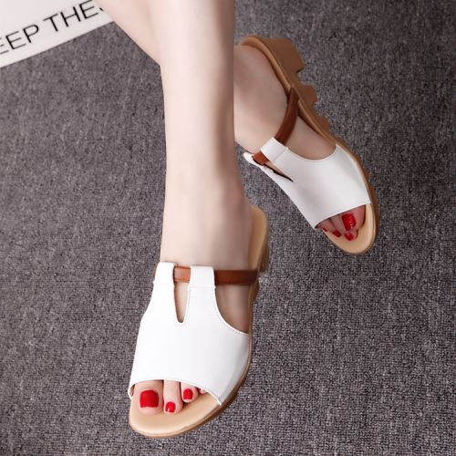 Sandales femme en PU - semelle caoutchouc Ref 2666961