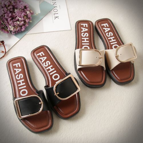 Sandales femme en PU - semelle caoutchouc Ref 2666973