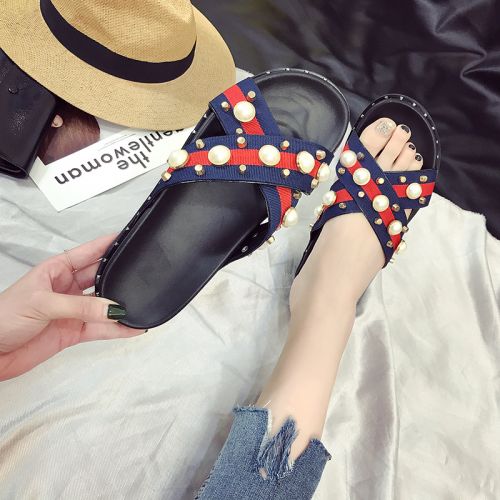 Sandales femme en PU - semelle caoutchouc Ref 2666993