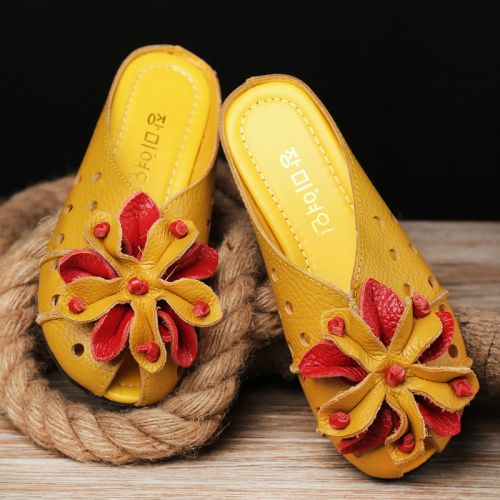 Sandales femme en couche de cuir premiere - semelle caoutchouc Ref 2667013