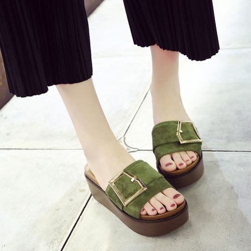 Sandales femme en Daim - semelle polyurethane Ref 2667027