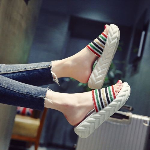 Sandales femme en tissu elastique - semelle polyurethane Ref 2667155