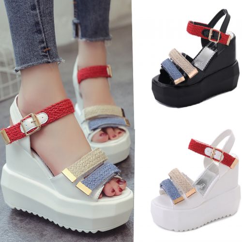 Sandales femme en tissu - semelle polyurethane Ref 2667162