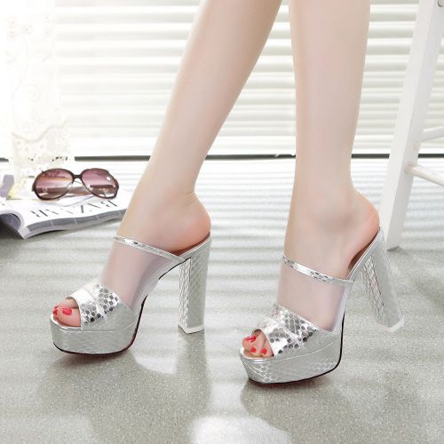 Sandales femme en PU - semelle caoutchouc Ref 2667188