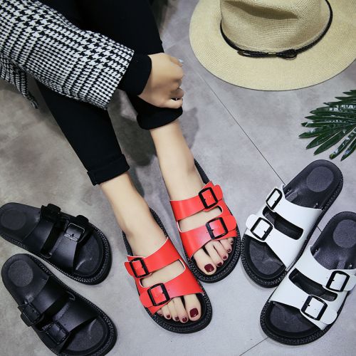 Sandales femme en PU - semelle caoutchouc Ref 2667257