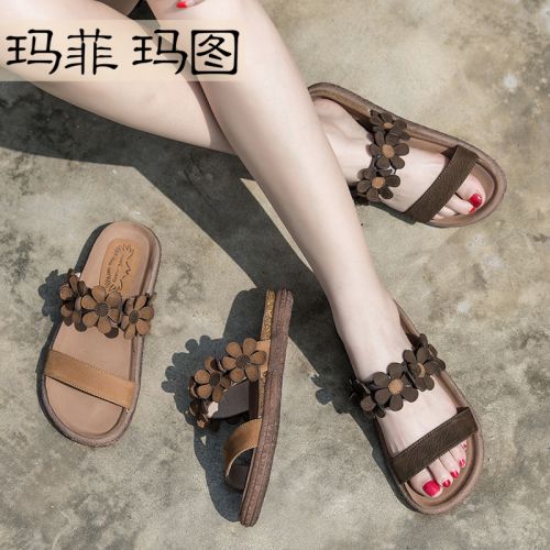 Sandales femme MAFE MATO en Daim de vache nubuck - semelle caoutchouc Ref 2667384