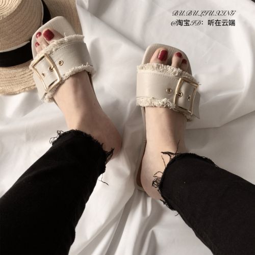 Sandales femme en tissu - semelle caoutchouc Ref 2667462