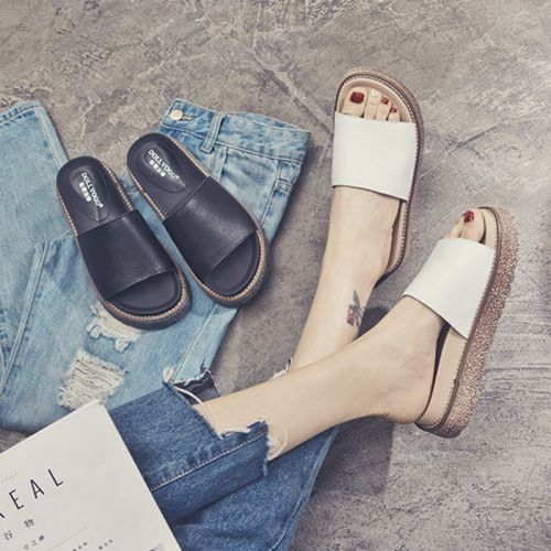 Sandales femme en PU - semelle caoutchouc Ref 2667465