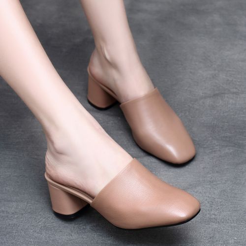 Sandales femme RQ en couche de cuir premiere - semelle caoutchouc Ref 2667468
