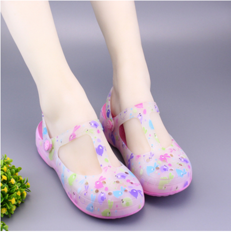 Sandales femme en plastique - semelle caoutchouc Ref 2667482