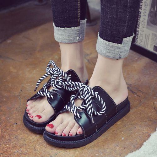 Sandales femme en PU - semelle caoutchouc Ref 2667535