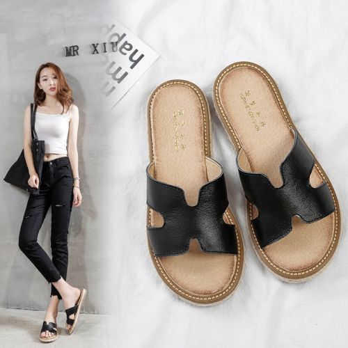 Sandales femme MEIZULIXING en couche de cuir premiere - semelle TPR tendon Ref 2667545