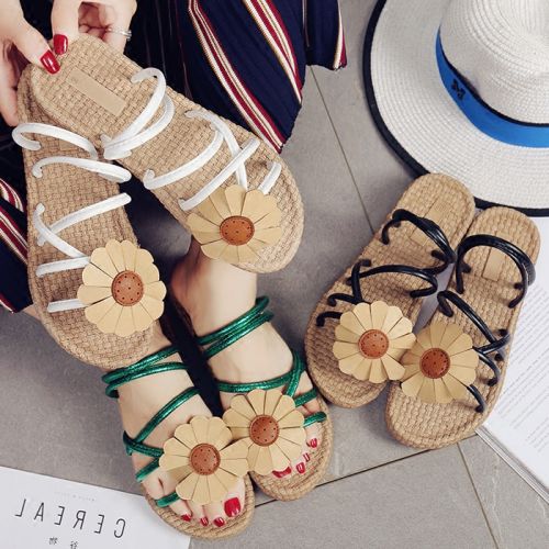 Sandales femme en PU - semelle caoutchouc Ref 2667588