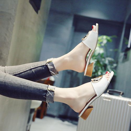 Sandales femme en PU - semelle plastique Ref 2667641