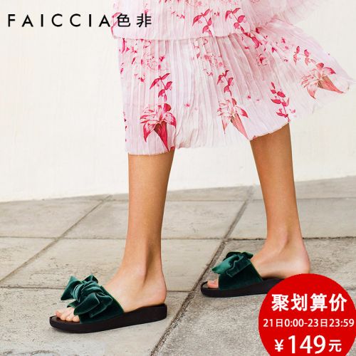 Sandales femme FAICCIA en tissu - semelle caoutchouc Ref 2667648