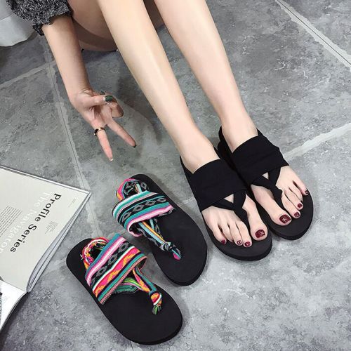 Sandales femme IPOMOEA en tissu elastique - semelle mousse de caoutchouc Ref 2667670