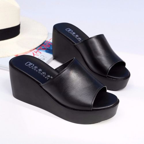 Sandales femme XXGONGZI en couche de cuir premiere - semelle polyurethane Ref 2667781