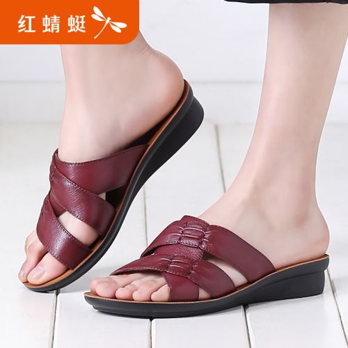 Sandales femme REDDRAGONFLY en couche de cuir premiere - semelle polyurethane Ref 2667883