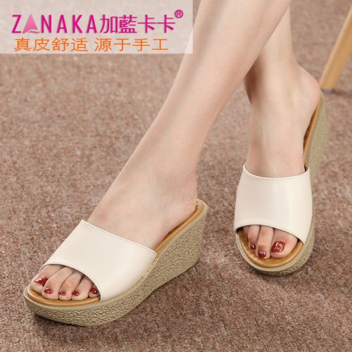 Sandales femme ZANAKA en revetement cuir de vache fendu - semelle polyurethane Ref 2667925