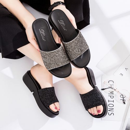 Sandales femme en PU - semelle caoutchouc Ref 2667951
