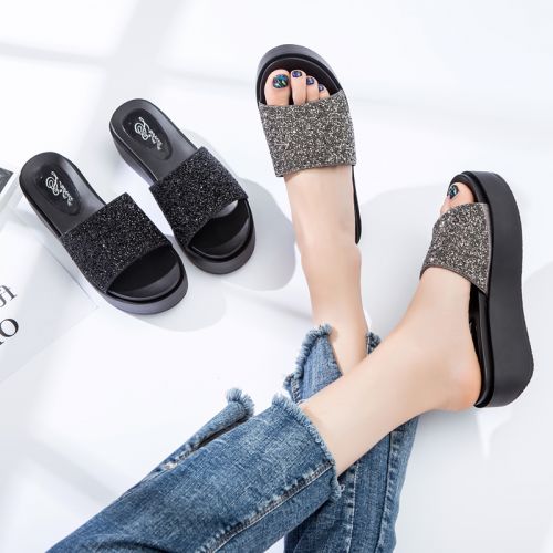 Sandales femme en PU - semelle caoutchouc Ref 2667957