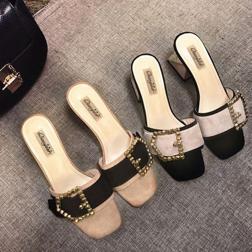 Sandales femme en Daim - semelle caoutchouc Ref 2667991