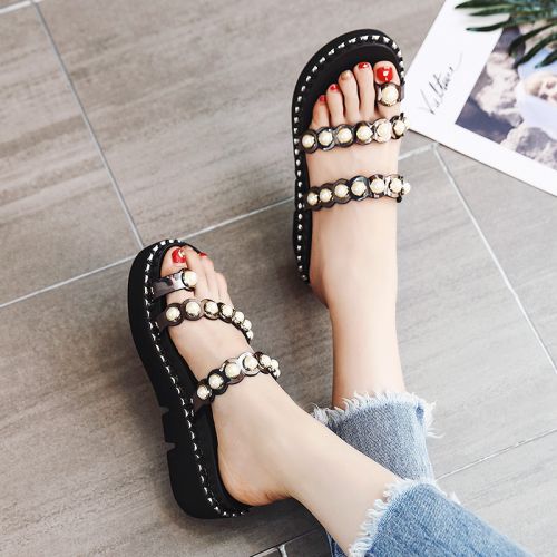 Sandales femme en PU - semelle caoutchouc Ref 2668006