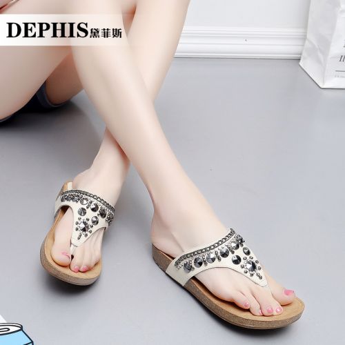 Sandales femme DEPHIS en couche de cuir premiere - semelle caoutchouc Ref 2668021