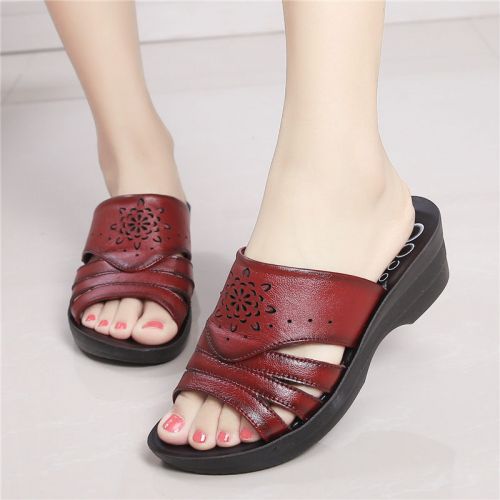 Sandales femme en couche de cuir premiere - semelle polyurethane Ref 2668139