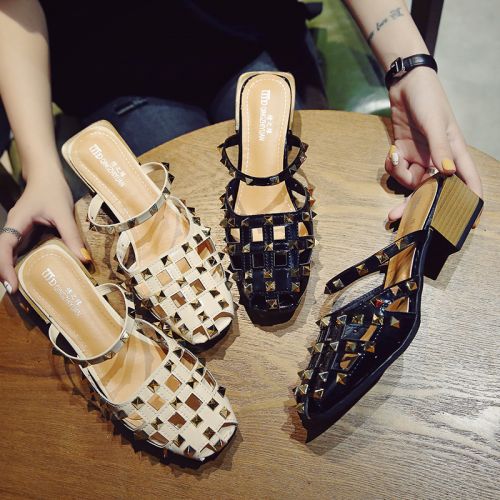 Sandales femme en PU - semelle caoutchouc Ref 2668146