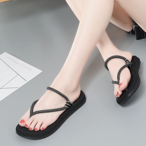 Sandales femme LOVEGROD en tissu elastique - semelle caoutchouc Ref 2668158