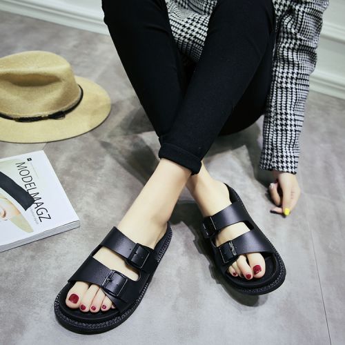 Sandales femme en PU - semelle caoutchouc Ref 2668175