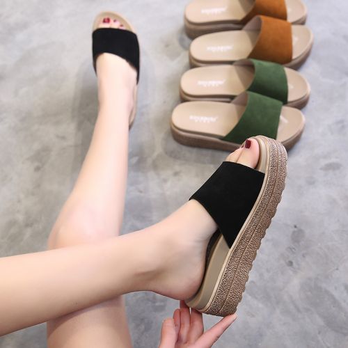 Sandales femme en Daim de vache nubuck - semelle polyurethane Ref 2668190
