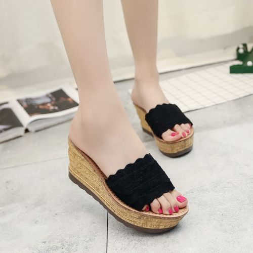 Sandales femme en Daim - semelle polyurethane Ref 2668198