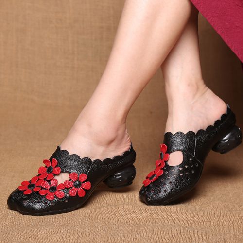 Sandales femme en couche de cuir premiere - semelle caoutchouc Ref 2668302