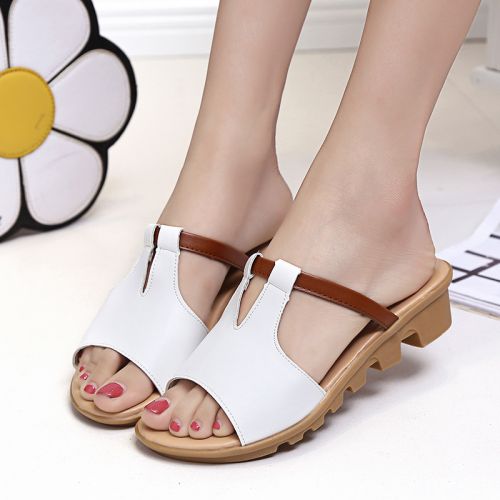 Sandales femme BEAUTEA en PU - semelle caoutchouc Ref 2668568