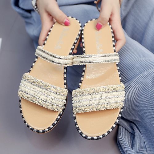 Sandales femme en tissu - Ref 2668574