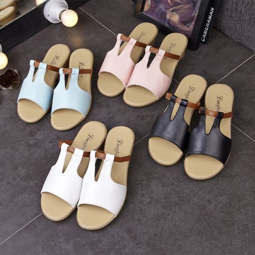 Sandales femme en PU - semelle caoutchouc Ref 2668591