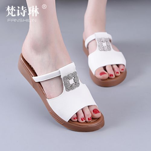 Sandales femme en PU - semelle caoutchouc Ref 2668625