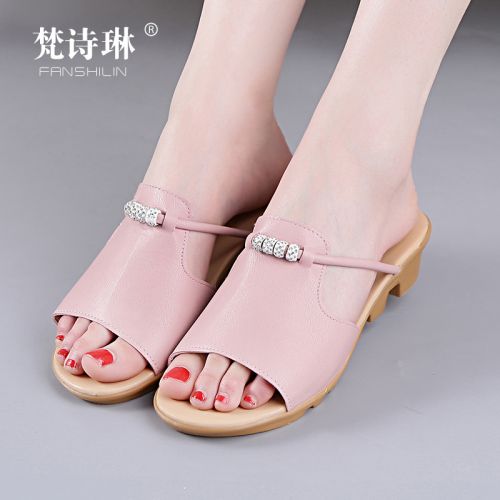 Sandales femme en PU - semelle caoutchouc Ref 2668655