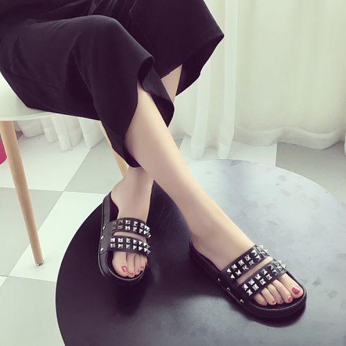 Sandales femme en PU - semelle caoutchouc Ref 2668703