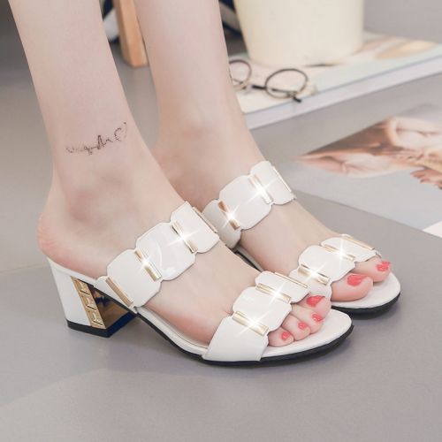 Sandales femme en PU - semelle caoutchouc Ref 2668752