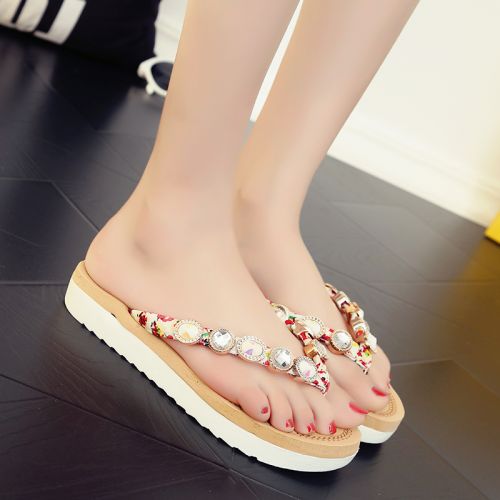 Sandales femme en tissu - semelle EVA mousse plastique Ref 2668774