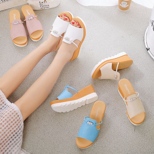 Sandales femme en PU - semelle caoutchouc Ref 2668797