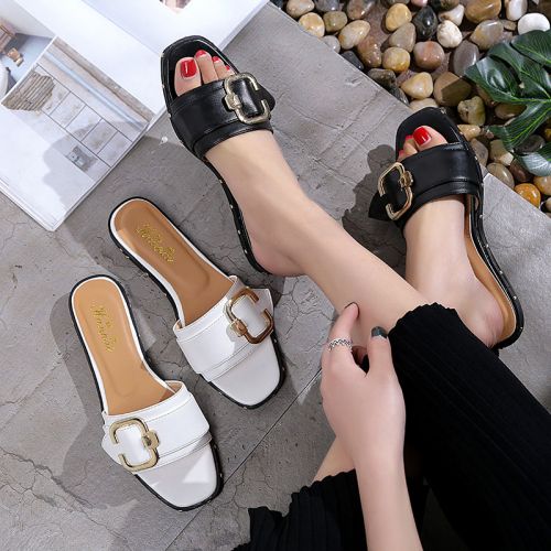 Sandales femme en PU - semelle caoutchouc Ref 2668805