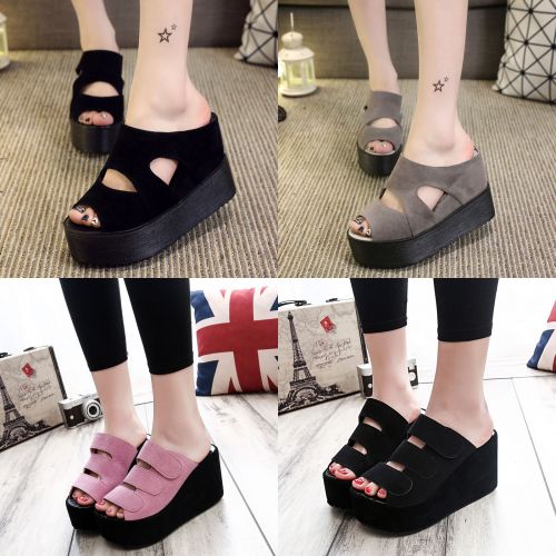 Sandales femme en Daim de vache nubuck - semelle polyurethane Ref 2668825