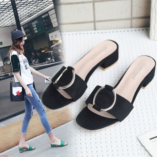 Sandales femme en Daim - semelle caoutchouc Ref 2668852