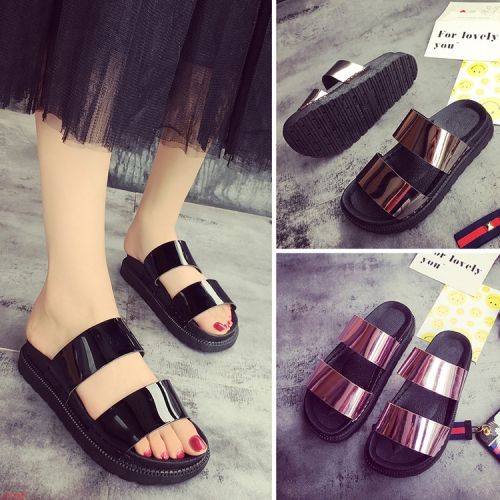 Sandales femme en PU - semelle caoutchouc Ref 2668859